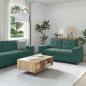 Preview: 3-teiliges Sofaset mit Kissen in dunkelgrünem Samt