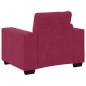 Preview: 3-teiliges Sofaset mit Kissen Weinrot Samt