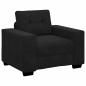 Preview: 3-teiliges Sofaset mit Kissen aus schwarzem Samt