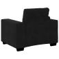 Preview: 3-teiliges Sofaset mit Kissen aus schwarzem Samt