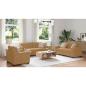Preview: 3-teiliges Sofaset mit Kissen aus braunem Samt