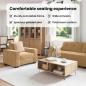 Preview: 3-teiliges Sofaset mit Kissen aus braunem Samt