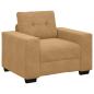 Preview: 3-teiliges Sofaset mit Kissen aus braunem Samt