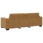 Preview: 3-teiliges Sofaset mit Kissen aus braunem Samt