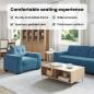 Preview: 3-teilige Sofaset mit Kissen Blau Velvet