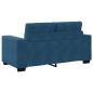 Preview: 3-teilige Sofaset mit Kissen Blau Velvet