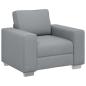 Preview: 3-teiliges Sofaset mit Kissen in hellem Grau