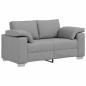 Preview: 3-teiliges Sofaset mit Kissen in hellem Grau