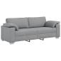 Preview: 3-teiliges Sofaset mit Kissen in hellem Grau