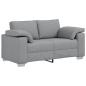 Preview: Sofa 2 pcs Hellgrau 219 x 80 x 82 cm Stoff
