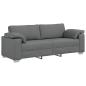 Preview: 2er Sofa-Set mit Kissen in Dunkelgrau