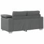 Preview: 2er Sofa-Set mit Kissen in Dunkelgrau