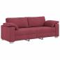 Preview: 2-teiliges Sofaset mit Kissen Weinrot Stoff