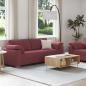 Preview: 2-teiliges Sofaset mit Kissen Weinrot Stoff