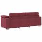 Preview: 2-teiliges Sofaset mit Kissen Weinrot Stoff