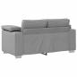 Preview: 2-teiliges Sofa-Set mit Kissen aus wolkengrauem Stoff