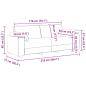 Preview: 2-teiliges Sofa-Set mit Kissen aus wolkengrauem Stoff