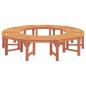 Preview: Baumbank 2 pcs Natur 160 x 80 x 45cm Massives Eukalyptus Holz