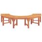Preview: Baumbank 2 pcs Natur 160 x 80 x 45cm Massives Eukalyptus Holz