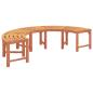 Preview: Baumbank 2 pcs Natur 160 x 80 x 45cm Massives Eukalyptus Holz