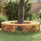 Preview: Outdoor Baum Bank 200 cm Massivholz Eukalyptus