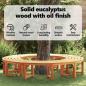 Preview: Outdoor Baum Bank 200 cm Massivholz Eukalyptus