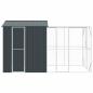 Preview: ARDEBO.de - Vogelvoliere mit Erweiterung Anthrazit 210x421x247 cm Stahl