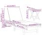 Preview: Roll-Sonnenliege mit Tisch und Kissen aus massivem Akazienholz