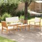 Preview: 4-teiliges Garten-Sofa-Set mit Kissen aus massivem Akazienholz