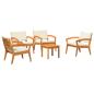 Preview: 5-teiliges Bistro-Set mit Kissen aus Akazienholz