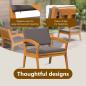 Preview: Bistrogarnitur mit Kissen 5 pcs Braun Polyester