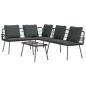 Preview: 2-teiliges Garten-Sofa-Set mit Kissen Schwarz Poly Rattan