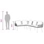 Preview: 2-teiliges Garten-Sofa-Set mit Kissen Schwarz Poly Rattan