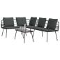 Preview: 2-teiliges Garten-Sofa-Set mit Kissen Schwarz Poly Rattan