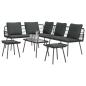 Preview: 4-teiliges Garten-Sofa-Set mit Kissen Schwarz Poly Rattan