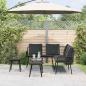 Preview: 4-teiliges Garten-Sofa-Set mit Kissen Schwarz Poly Rattan