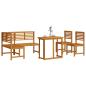 Preview: 4-teilige Garten-Essgruppe - Hergestellt aus stabilem Akazienholz