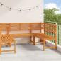 Preview: ARDEBO.de - 5-teiliges Gartenbank-Set aus massivem Akazienholz