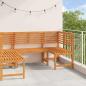 Preview: ARDEBO.de - 3-teiliges Gartenbank-Set aus solidem Akazienholz