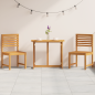 Preview: 3-teiliges Bistro-Set für den Garten aus massivem Akazienholz