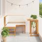 Preview: 2-teiliges Garten-Esszimmer-Set mit Kissen aus massivem Akazienholz