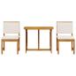 Preview: 3-teiliges Garten-Bistro-Set mit Kissen aus massiven Akazienholz