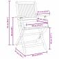 Preview: Klappgartenstühle mit grauem Kissen 8 Stück aus massivem Akazienholz