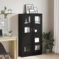 Preview: ARDEBO.de - Bücherregal Schwarz Eiche 82,5x30,5x150 cm Holzwerkstoff
