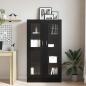 Preview: Bücherregal Schwarz Eiche 82,5x30,5x150 cm Holzwerkstoff