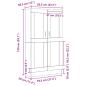 Preview: Bücherregal Schwarz Eiche 82,5x30,5x150 cm Holzwerkstoff
