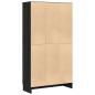 Preview: Bücherregal Schwarz Eiche 82,5x30,5x150 cm Holzwerkstoff