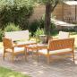 Preview: 5-teiliges Garten-Sofa-Set mit Kissen aus massivem Akazienholz