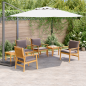 Preview: Gartensofa-set 6 pcs Braun Massivholz Akazie