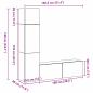 Preview: 3-teiliges Wand-Montage TV-Schrank Set Schwarz Eichenholz Spanplatte